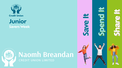 Junior Savers Week Image - Save it, Spend it, Share it